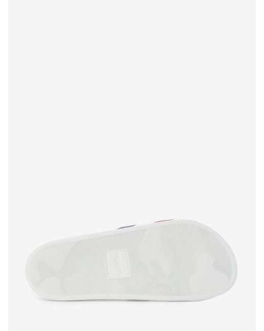 Sandali Slide Basile di Moncler in White da Uomo
