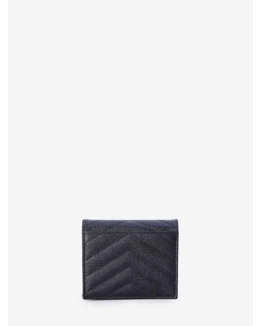 Saint Laurent White Cassandre Matelass Wallet