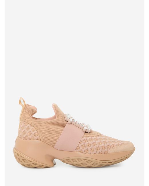 Roger Vivier Pink Sneakers Viv Run Strass