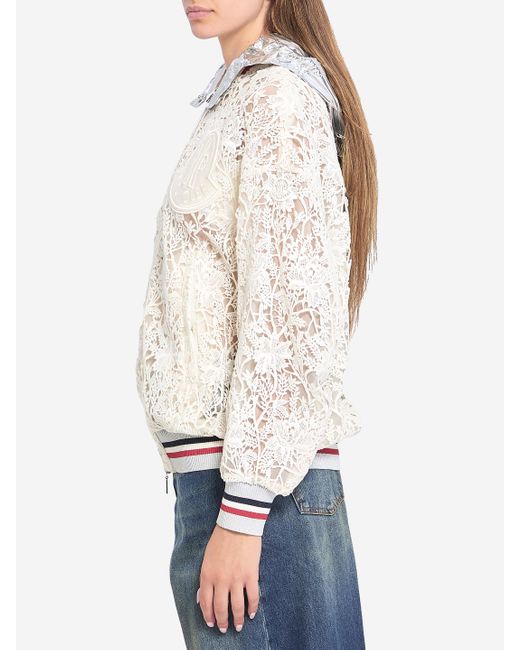Moncler White Gamme Rouge Macram Jacket