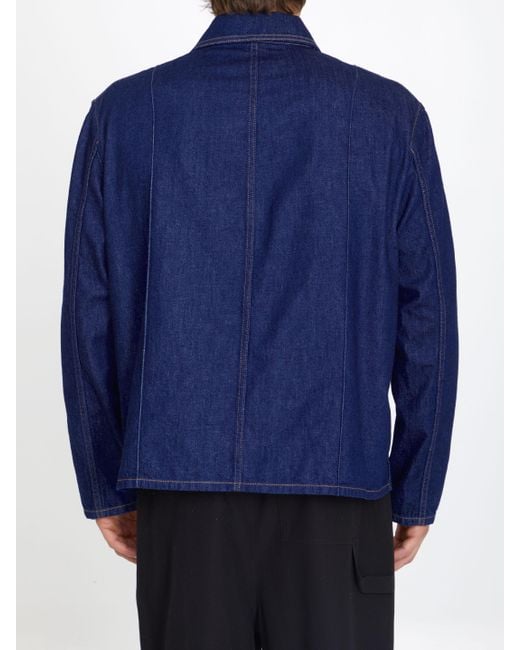 Loewe Workwear Jacket In Denim in Blue for Men | Lyst