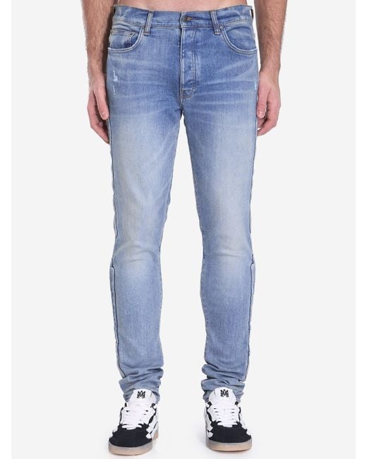 Amiri Blue 3D Bones Jeans for men