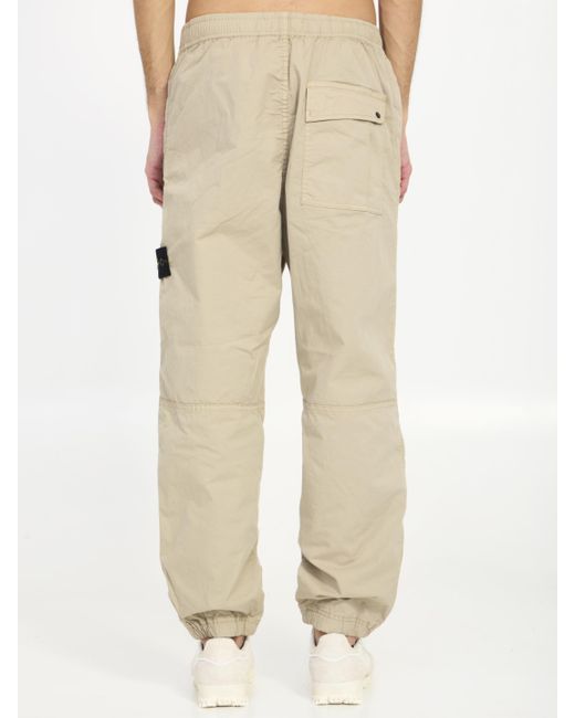 Stone Island Natural Loose Cargo Pants for men