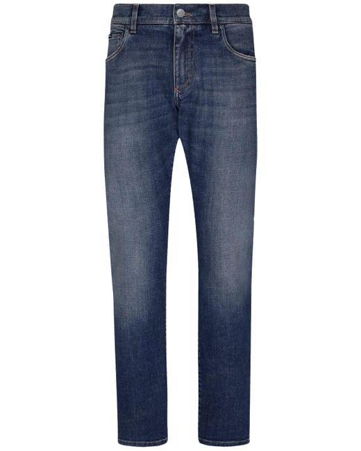 Jeans Slim di Dolce & Gabbana in Blue da Uomo