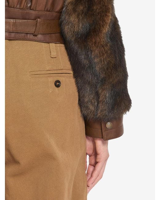 Chloé Brown Short Highneck Leather Jacket