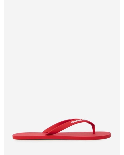 Christian Louboutin Red The Summer Slipper for men