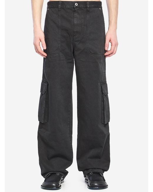 Loewe Black Cotton Cargo Pants for men