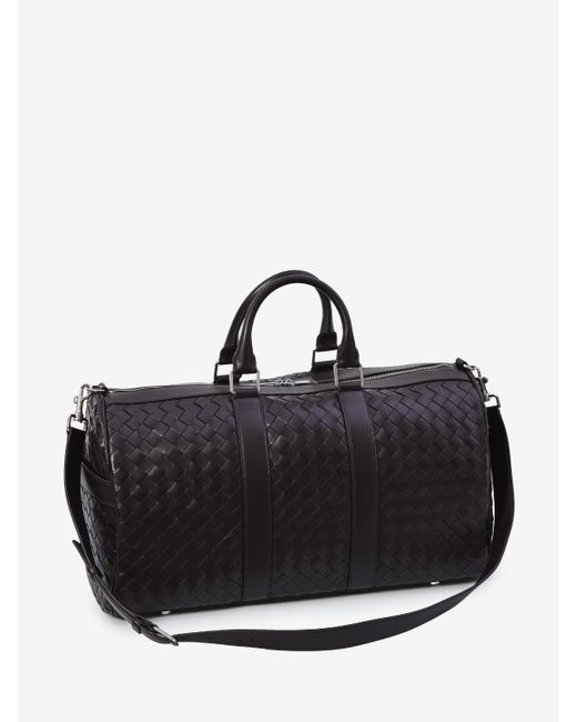 Borsa Da Viaggio Intrecciato di Bottega Veneta in Black da Uomo