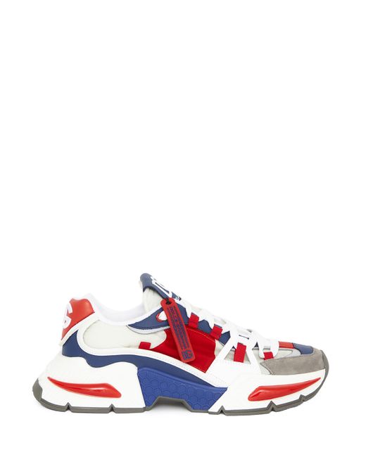 Dolce & Gabbana White Airmaster Mixed-material Sneakers for men