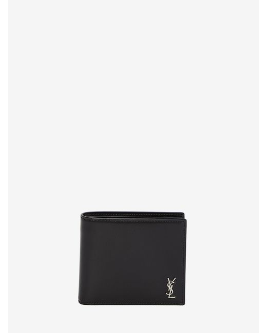 Saint Laurent White Tiny Cassandre Eastwest Wallet for men