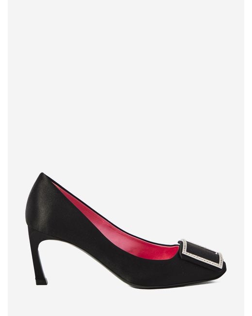 Roger Vivier Pink Trompette Satin Pumps