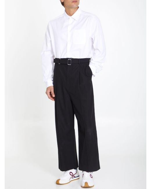 Loewe Black Cotton Trousers for men