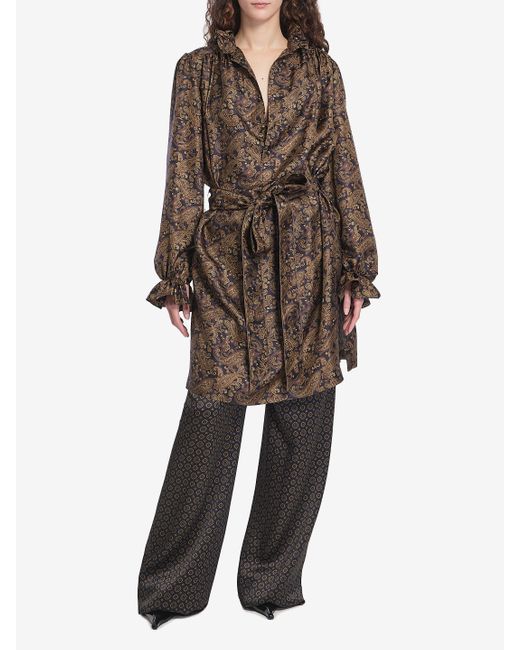 Saint Laurent Blue Medallion Pattern Trousers