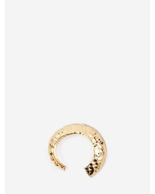 Self-Portrait Metallic Hammered Cuff