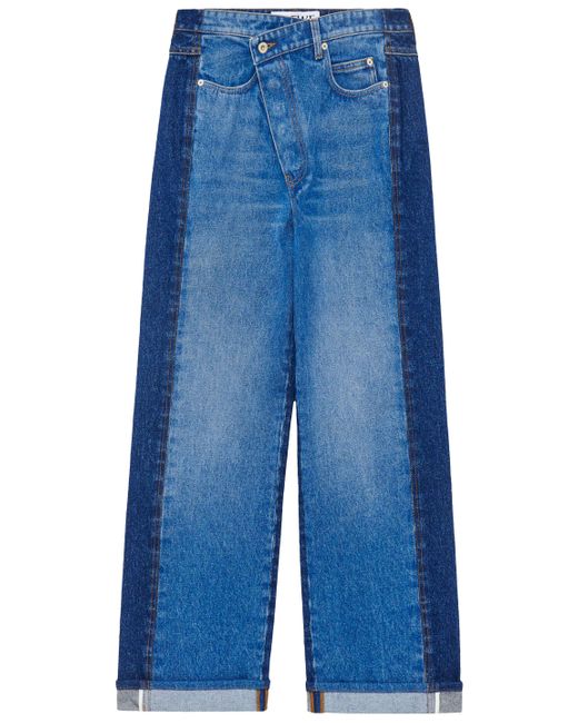 Loewe Blue Deconstructed Asymmetric Jeans