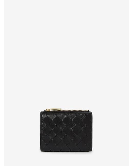 Portafogli Intrecciato Nero di Bottega Veneta in White