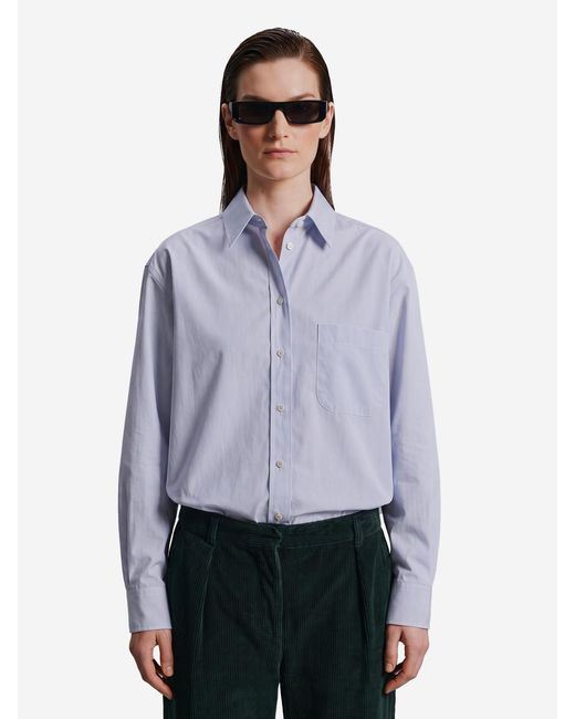 The Row Blue Striped Gavina Shirt