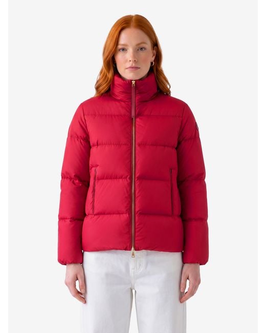 Moncler Red Vivantesse Short Down Jacket