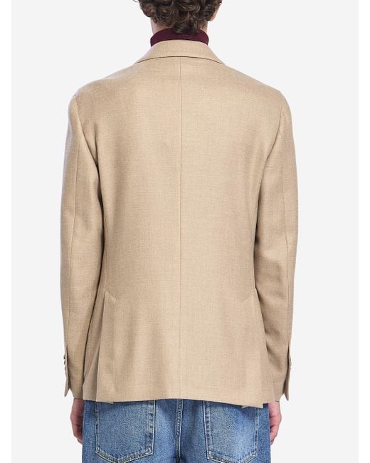 Lardini Natural Singlebreasted Cashmere Jacket for men