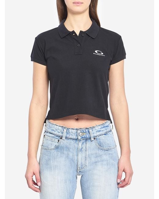 Balenciaga Blue Cotton Piqu Polo