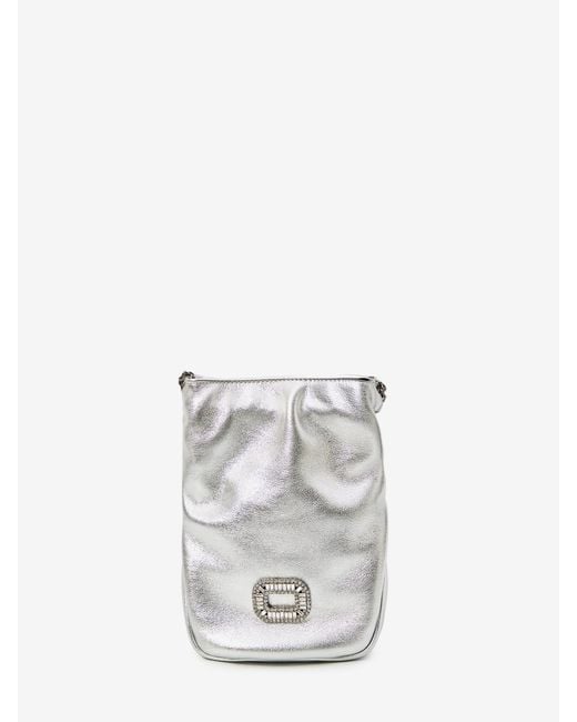 Roger Vivier White Nano Pilgrim Bag