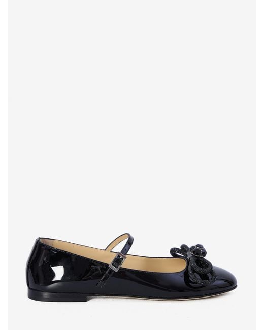Mach & Mach Black Mach & Double Bow Ballerinas