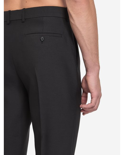 Loewe Blue Tailored Wool And Silk Trousers for men