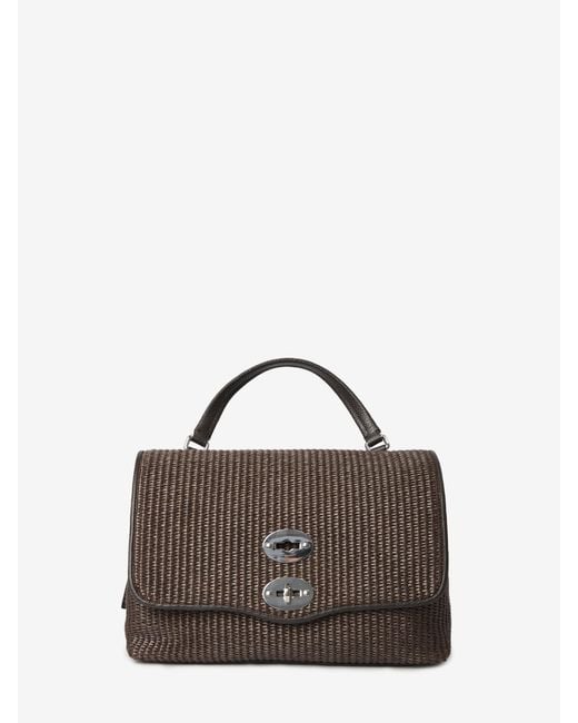 Borsa Postina Vimini S di Zanellato in Brown