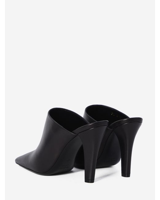 Saint Laurent Black Jill Mule Pumps