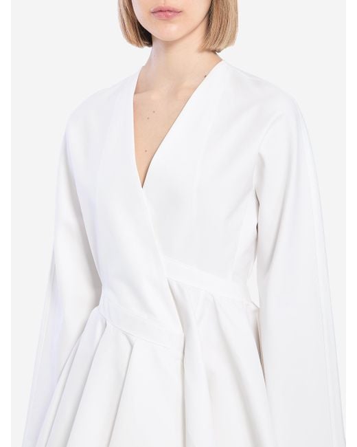 Alaïa White Short Asymmetric Dress