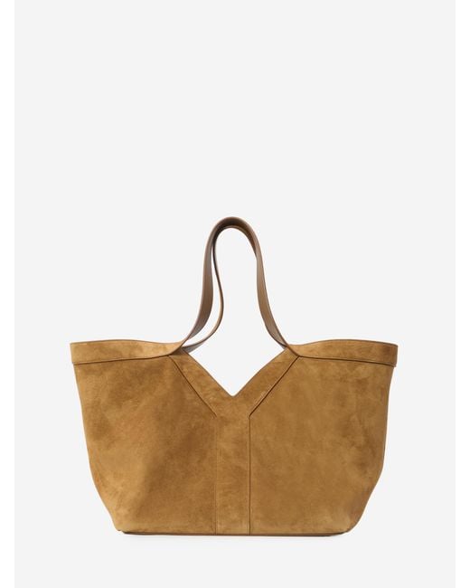 Saint Laurent Brown Y Tote Bag Small