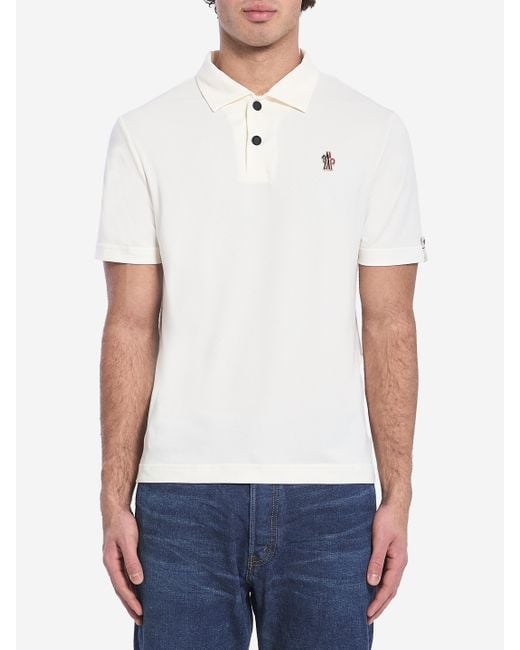 Moncler White Polo Shirt for men