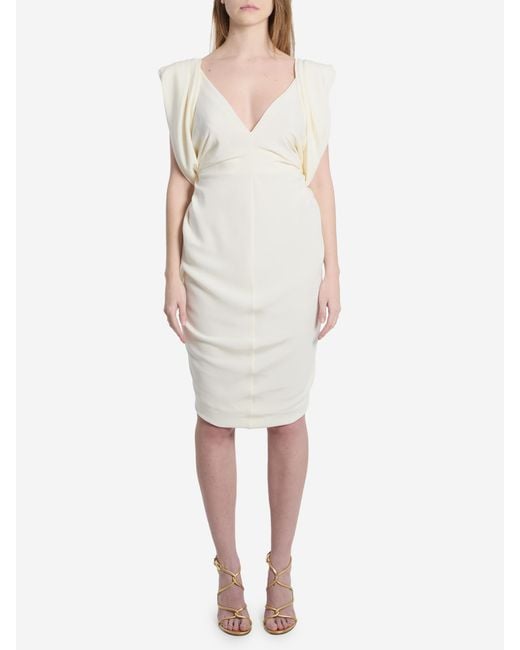 Versace White Crepe Marocaine Cocktail Dress