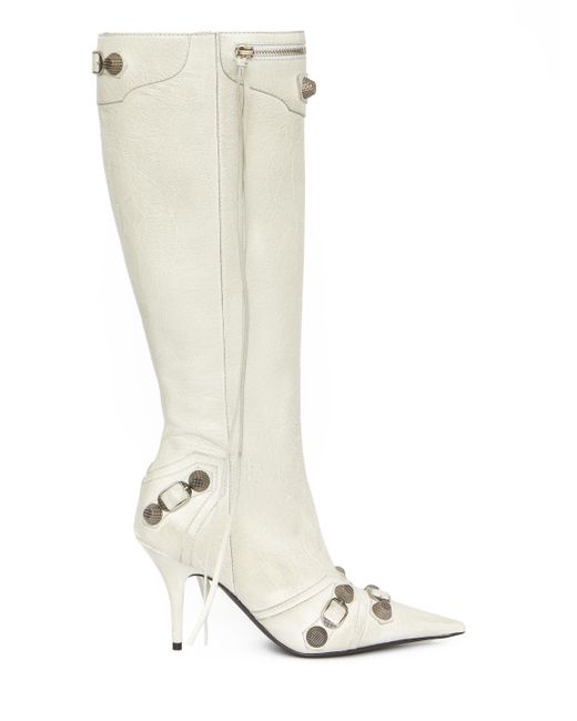 Balenciaga White Cagole 90 Boots