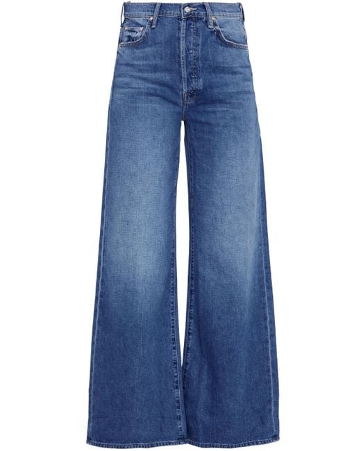 Mother Blue The Ditcher Roller Sneak Jeans