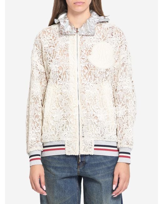 Moncler White Gamme Rouge Macram Jacket