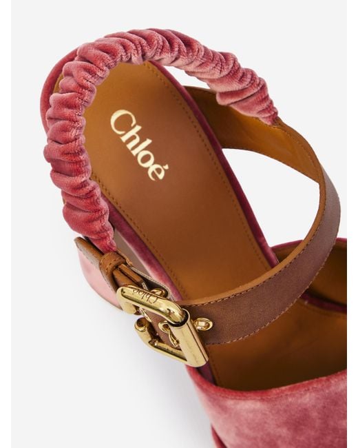 Chloé Pink Aria Sandals
