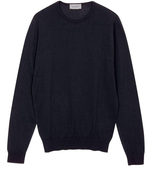 John Smedley Blue Hatfield Pullover for men