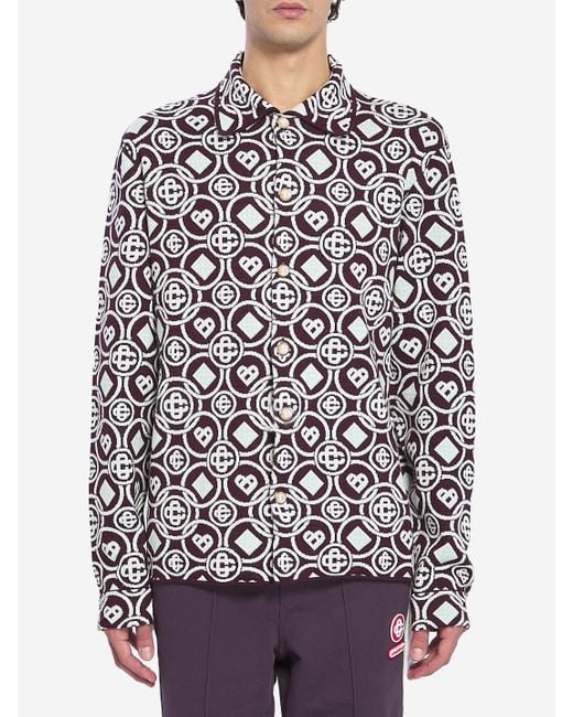 Casablanca Purple Monogrampatterned Overshirt for men