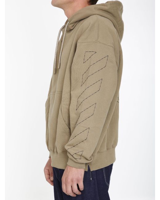 Off-White c/o Virgil Abloh Natural Off Stitch Hoodie for men