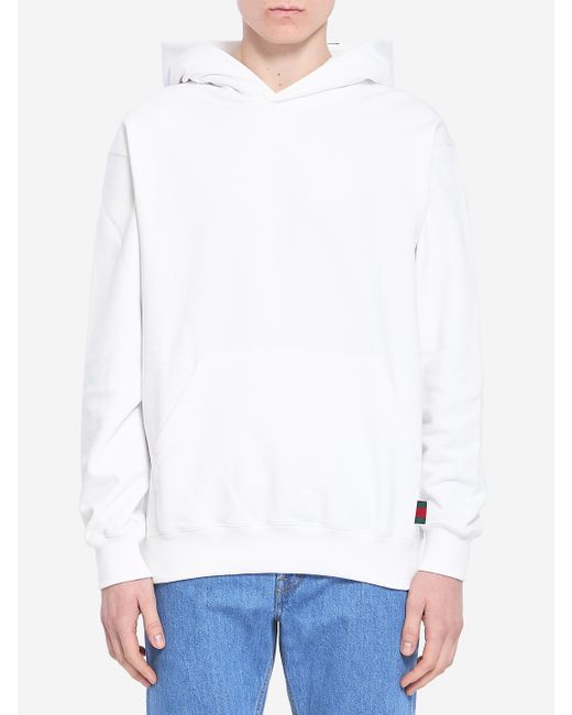 Felpa Web di Gucci in White da Uomo