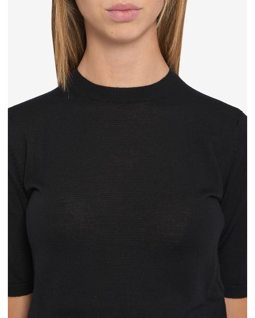 Max Mara Black Basic Wool Sweater