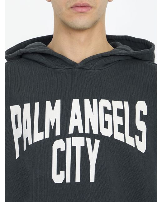 Palm Angels Black Pa City Hoodie for men
