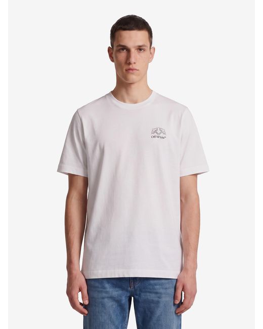 Off-White c/o Virgil Abloh White Offline Half Arrow Skate Tshirt for men