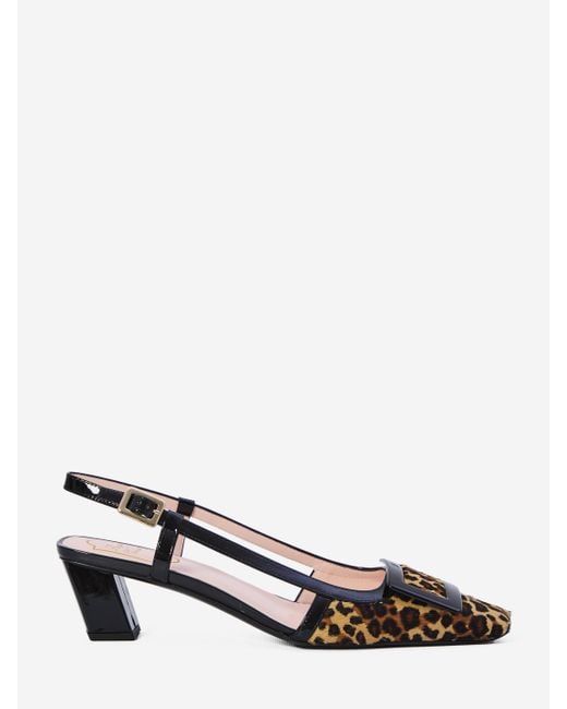 Roger Vivier Black Belle Vivier Pony Slingback Pumps