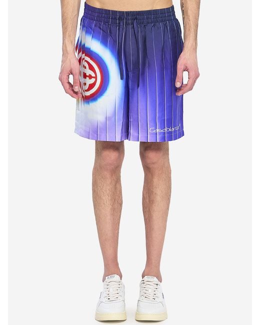Casablanca Blue Shockweave Shorts for men