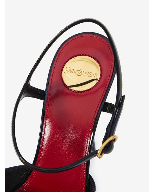 Saint Laurent White Leather Sandals