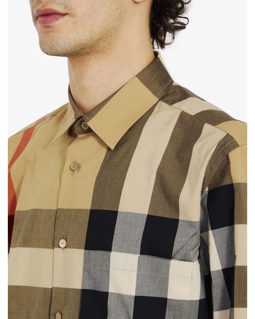Camicia di Burberry in Brown da Uomo