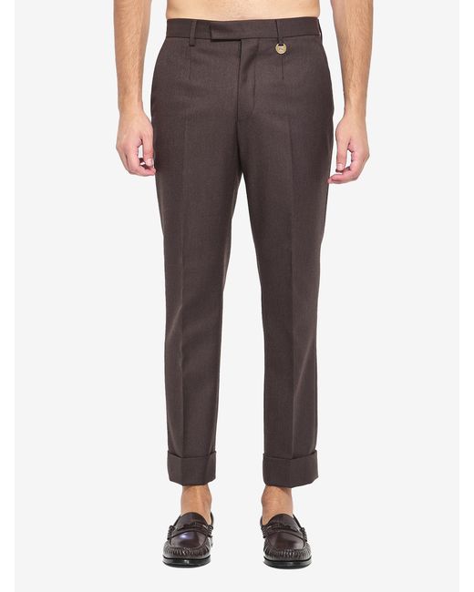 Burberry Gray Tailored Wool Trousers for men