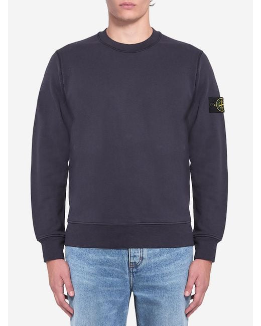Stone Island Blue Organic Cotton Fleece for men